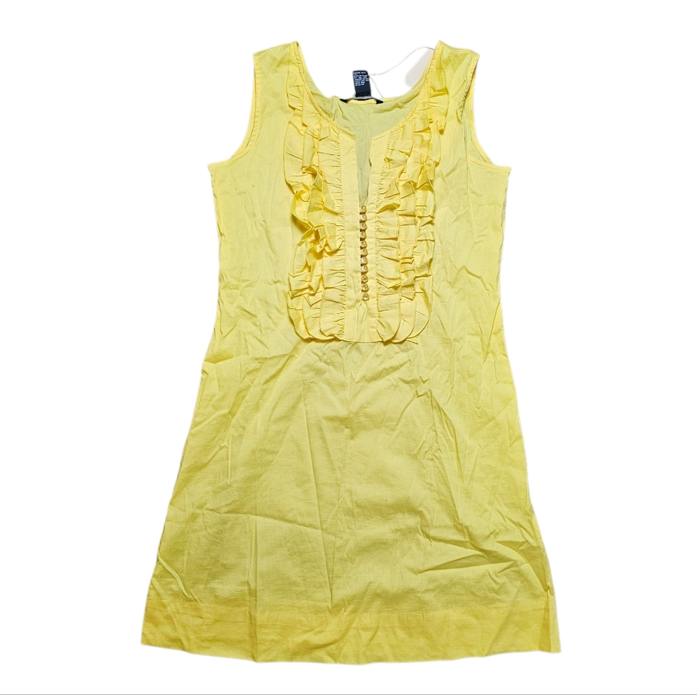 Antilia Femme Vintage Yellow Ruffled Maxi Dress Size M